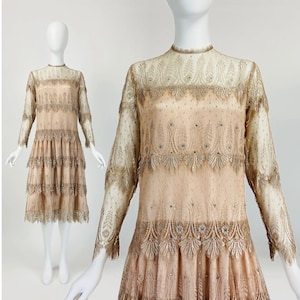 Vestido midi estilo flapper vintage de los años 20