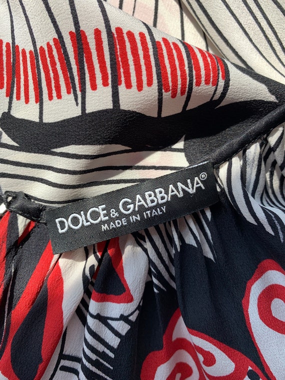 Sz 8-10 Authentic Dolce & Gabbana Silk Dress - image 8