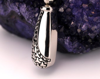 Drop Stainless Steel Cremation Pendant, Cremation Jewelry, Ash Jewelry, Urn Necklace For Ashes, Silver Heart Necklace