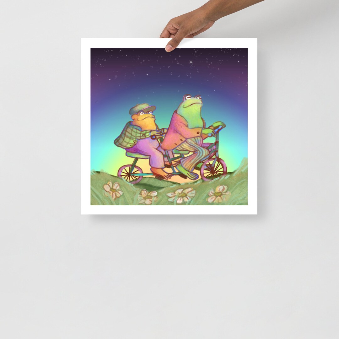 Frog & Toad Bike Digital Art Print - Etsy