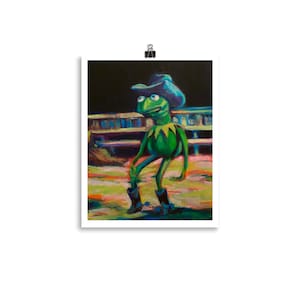 Cowboy Kermit painting print