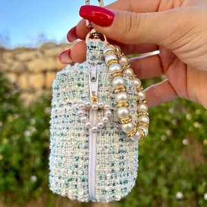 Llavero mini estuche / Soporte para bálsamo labial / Estuche para AirPods / Monedero hecho a mano / Lindo adorno para bolso / Regalo para ella / mini bolso
