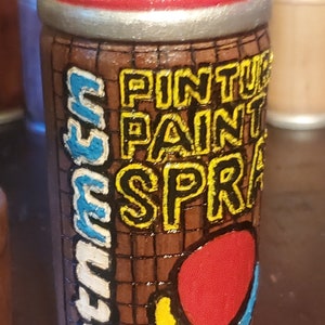 Mini wood Montana spray paint can