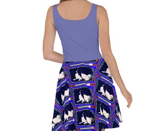 Japanese Chin Lovers Pop Skater Dress