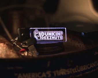 Dunkin' Deeznuts LED Keychain – 7-Color Rechargeable Acrylic Keychain