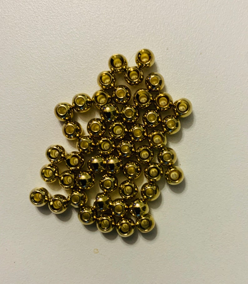 Free Shipping New 50 Brass Fly Tying beads: Gold Daily bargain sale