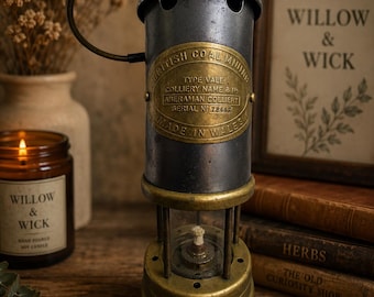 Aberaman Colliery Miners Lamp Reproduction, Welsh Paraffin Lamp