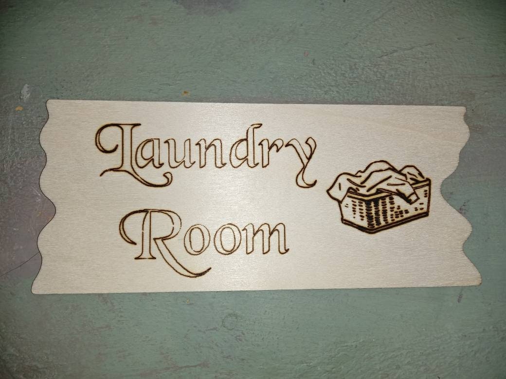 Placa de la lavandería señal de lavandería signo de la sala | Etsy