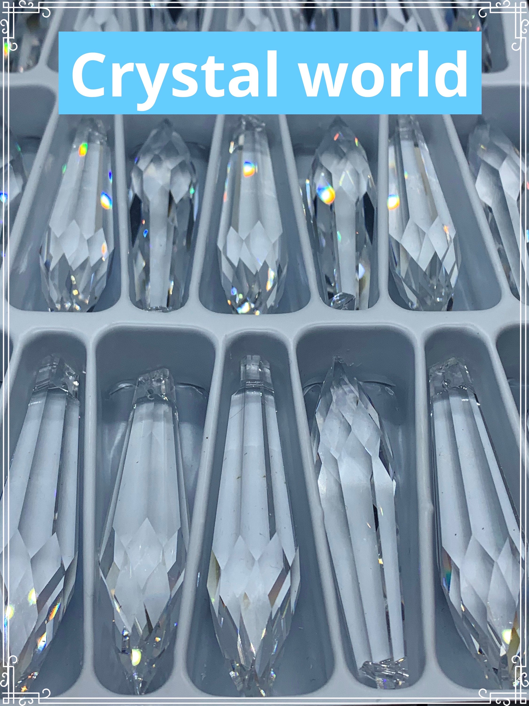 Replacement Prisms Crystal Drops 1 Hole Ornaments Asfour Etsy