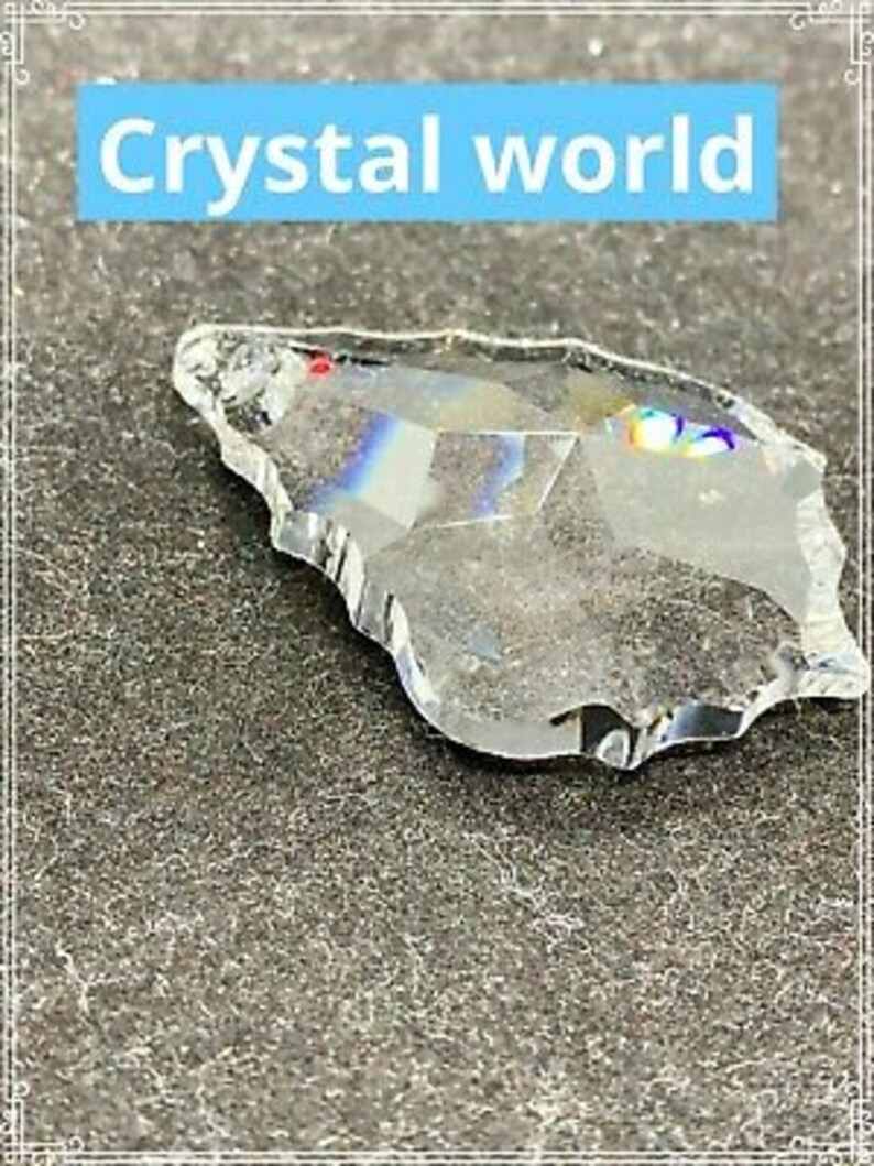 1 Hole 2.5 Clear Asfour Crystal Pendeloqu # 911 French Cut SET of 5-64mm