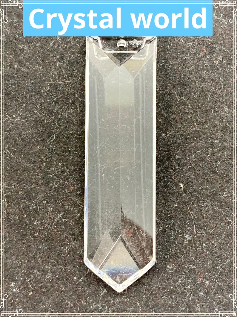 30 Replacement Crystal Glass Prism Drops 504-62mm Asfour crystal parts 1 Hole