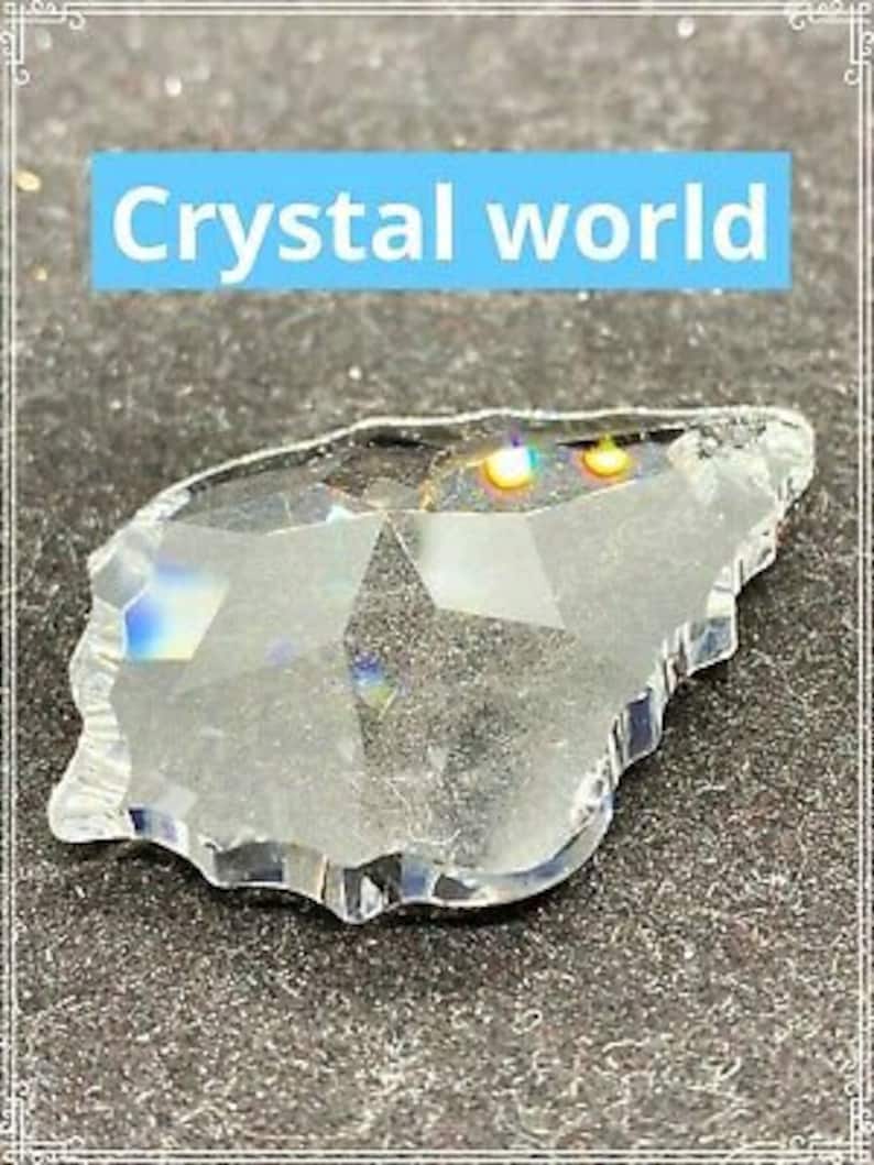 1 Hole 2.5 Clear Asfour Crystal Pendeloqu # 911 French Cut SET of 5-64mm