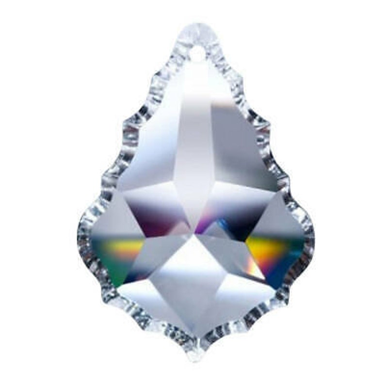 1 Hole 2.5 Clear Asfour Crystal Pendeloqu # 911 French Cut SET of 5-64mm