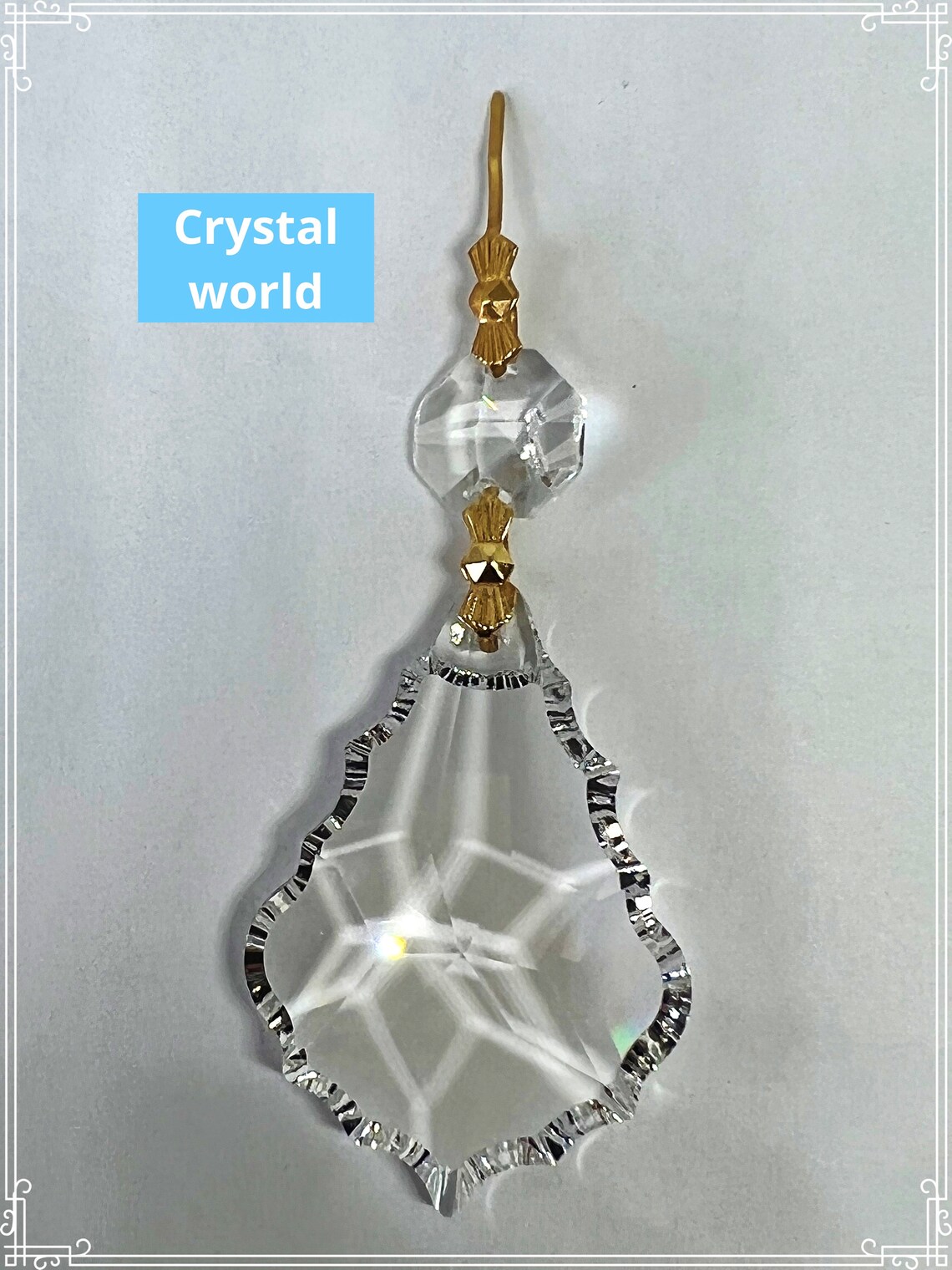 5 PC Replacements Prisms Chandelier Crystals Asfour Lead Etsy