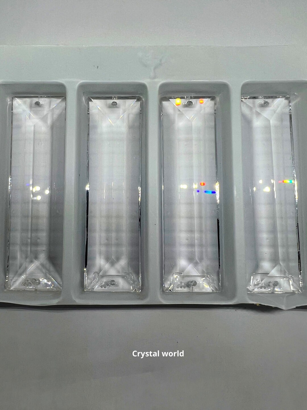 2 Hole Rectangular Prisms Chandelier Asfour Crystals, Lamp Parts