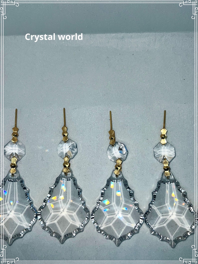 5 PC Chandelier Crystals Replacements Prisms Asfour Crystal Etsy