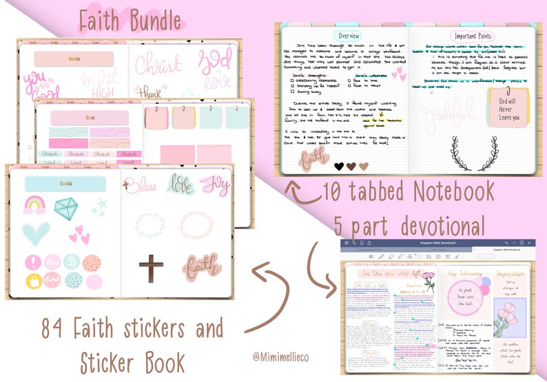 Faith Digital Bundle Set Sticker Book Faith Stickers Etsy