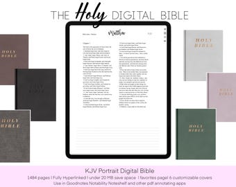 KJV Digitale Bibel | Personalisierbares Journal (Digitaler Download)