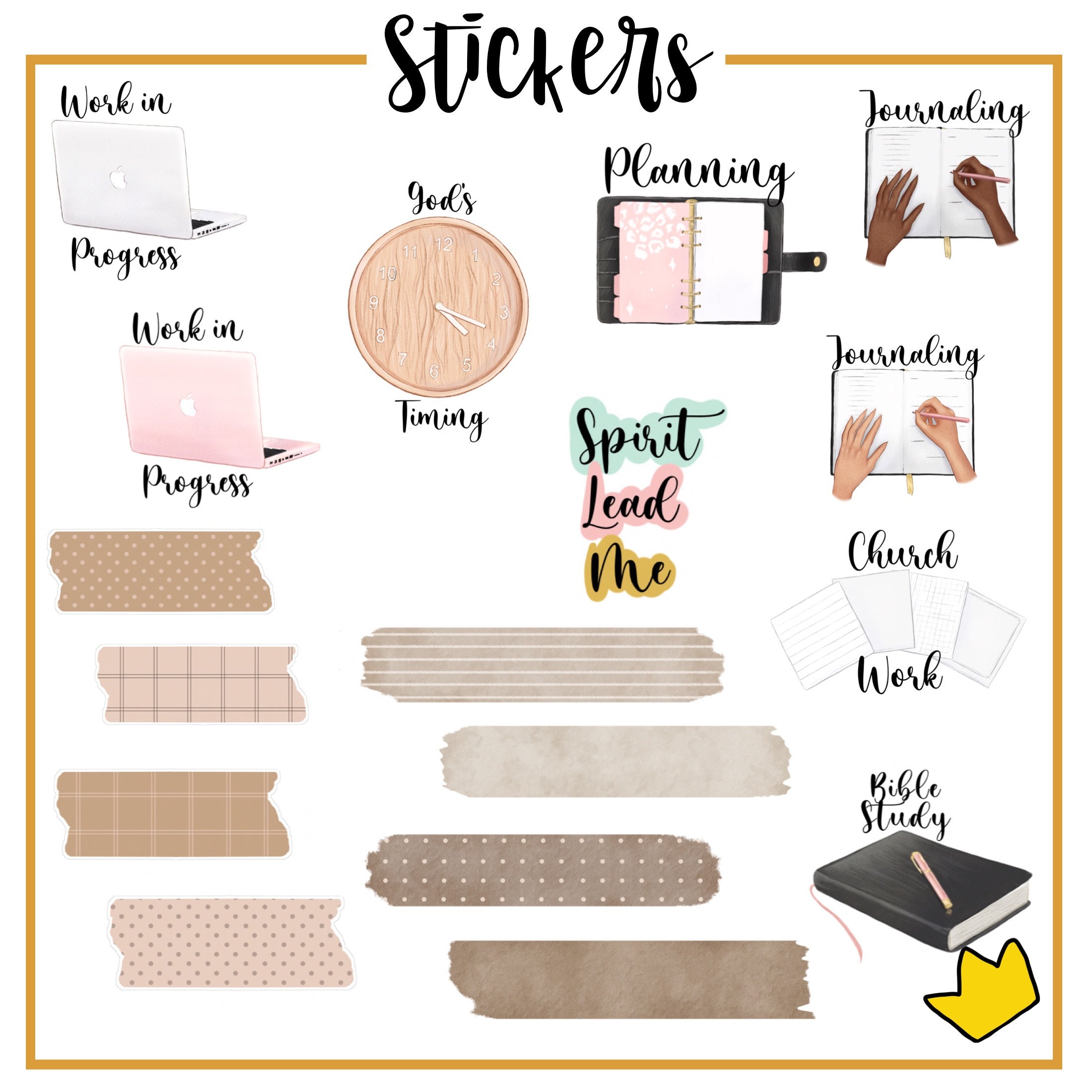 Spirit Lead Me Digital Faith Stickers L Digital Stickers - Etsy