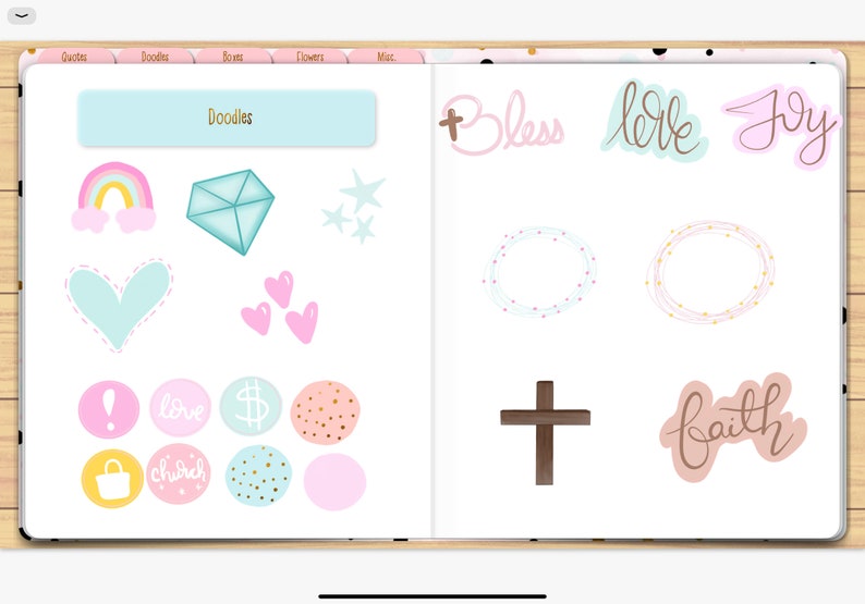 Faith Digital Bundle Set Sticker Book Faith Stickers Etsy