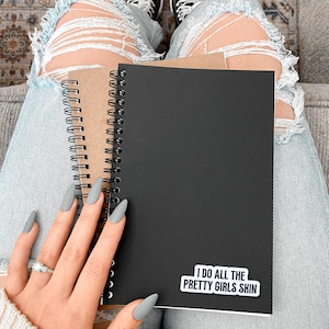 Professional Esthetician Vinyl Sticker Workspace Beauty Design Four Inch Water Resistant Adhesive Black White Text Layout Salon Wall Display Premium Quality Material Indoor Rated Beauty Professional Gift Skincare Expert Present Modern Style