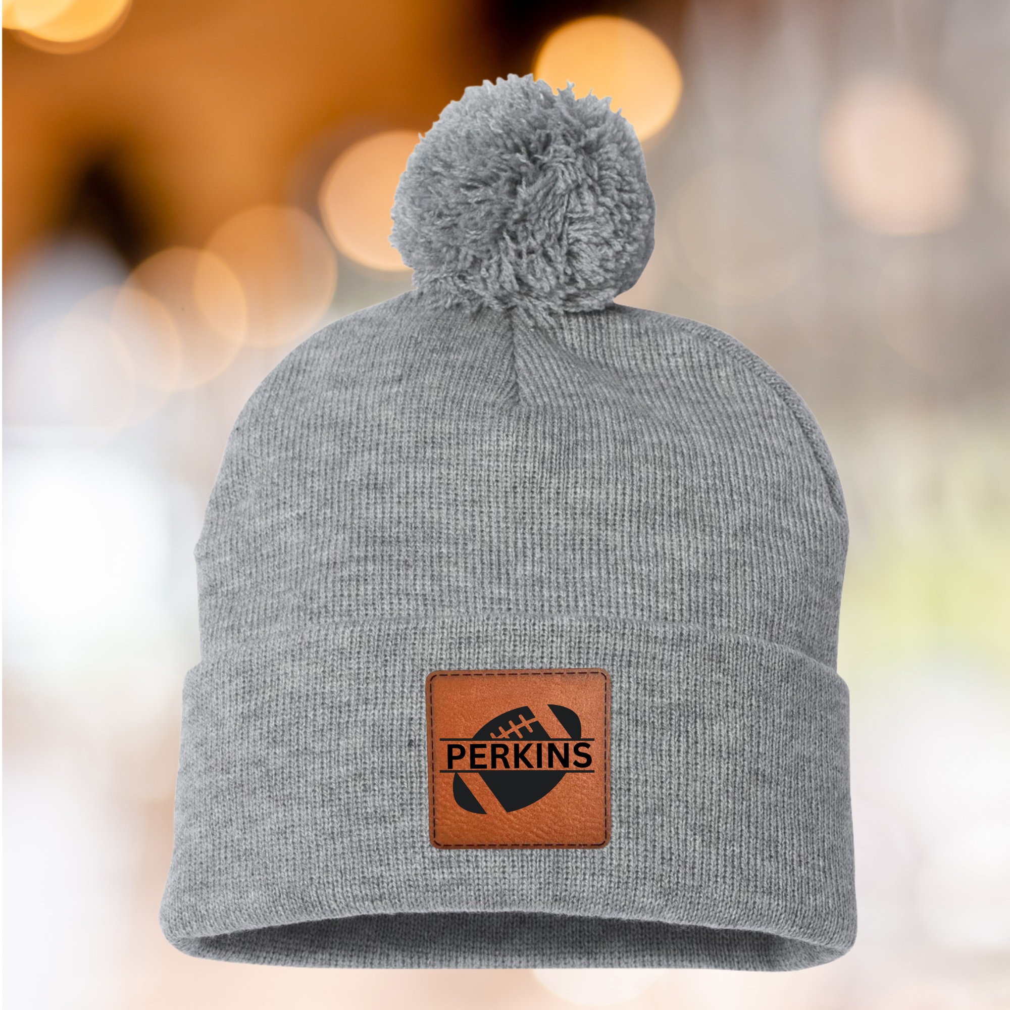 Custom Football Hat for Football Mom Beanie for Football Player Gift for Football Mom Custom Hat Football Fan Present Football Dad Beanie