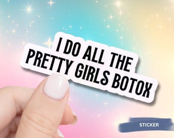 Adesivo divertente per iniettori di Botox per laptop, regalo umoristico per infermieri, decorazione in vinile per ufficio, accessorio di bellezza professionale e medico, decorazione da scrivania.