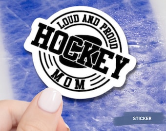 Pegatina de mamá de hockey, calcomanía para ventana de coche, vinilo resistente al agua, accesorio deportivo, idea de regalo, decoración para coche de mamá de hockey, pegatina para portátil, diseño de vaso