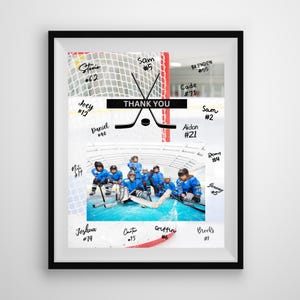Hockey Danke Digital Download Template Design Hockey Puck Team Foto Vorlage Druckbare Sport Party Feier Karte Geschenkidee Hockey