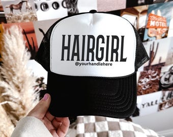 Hairstylist Trucker Hat for Stylist Gift Idea for Beautician Mesh Cap for Salon Owner Accessory for Hairdresser Fashion Hat Social Media