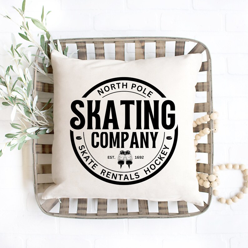 Vintage Hockey Mom Logo Design Winter Sports Template Digital Download SVG PNG Files Ice Rink Badge Circular Emblem North Pole Collection Hockey Theme Artwork Commercial Use Transfer Design Custom Gift Making Perfect Holiday Season Crafting