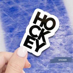 Hockey Vinyl Aufkleber Die Cut schwarze Design wasserfest Sport Aufkleber Auto Fenster Laptop Dekoration Eisbahn Ausrüstung Zubehör Team Geschenk Hockey