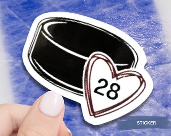 Custom Hockey Sticker Name Number Team Decal Water Resistant Vinyl Decoration Locker Room Equipment Tag Hockey Player Gift Idea Sports Set