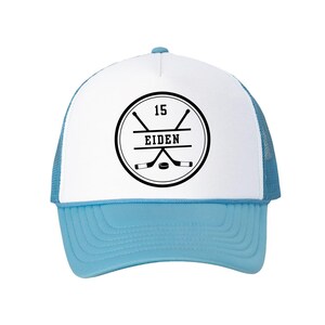 Hockey Mom Hat Custom Player Number Baseball Cap Team Support Gear Game Day Essential Fan Wear Personalized Athletic Accessory Perfect Gift Idea Sports Collection Quality Construction Comfortable Fit Adjustable Size Custom