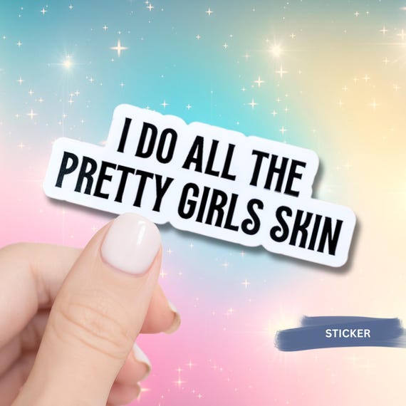 Esthetician Vinyl Sticker for Workspace Decor Idea for Esthetician Gift Funny Beauty Quote Wall Decoration for Salon Desk Accessory Set