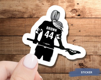 Custom Lacrosse Stickers, Personalized Lacrosse Stickers, Lacrosse Team Stickers, Lacrosse SVG, tournament, Lacrosse Girl Number Sticker