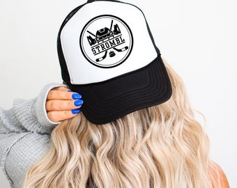 Custom Hockey Mom Hat For Team Gift Idea For Coach Team Gear For Player Sport Cap Design Custom Name Hat Game Day Wear Accessory For Hockey