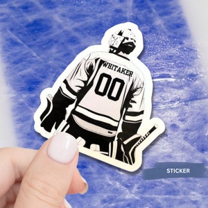 Hockey Goalie Sticker Custom Name Team Logo Water Resistant Vinyl Decal Sports Decal Hockey Gifts Player Number Customization Black White