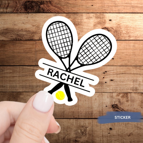 Custom Tennis Sticker, Personalized Tennis Sticker, Tennis Team Stickers, Tennis SVG, Tennis Tournament, Gift for Tennis Team, Tennis Shirt