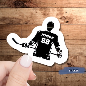 Custom Hockey Stickers, Personalized Hockey Stickers, Hockey Team Stickers, Hockey SVG, tournament, Hockey Boy Number Sticker, Hockey Gifts