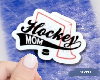 Pegatina de mamá de hockey, calcomanía para ventana de coche, vinilo resistente al agua, accesorio deportivo, idea de regalo, decoración para coche de mamá de hockey, pegatina para portátil, diseño de vaso