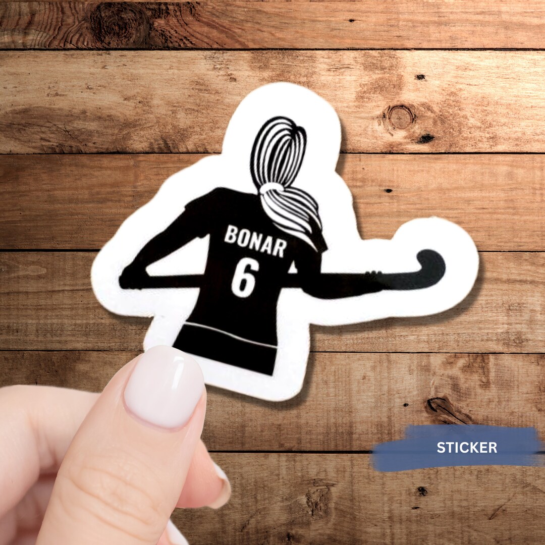 Custom Field Hockey Stickers, Personalized Field Hockey Stickers, Field