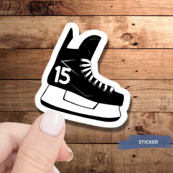 Personalized Hockey Stickers, Custom Hockey Stickers, Hockey Team Stickers, Hockey SVG, tournament, Hockey Boy Number Sticker, Hockey Gifts