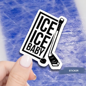 Hockey Humor Sticker Water Resistant Die Cut Design Decal Funny Puck Sports Fan Gift Idea Black Vinyl Car Accessory Helmet Decoration Team