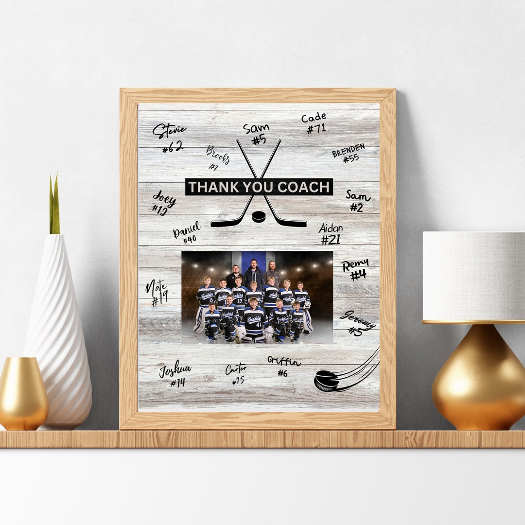 Hockey Coach Thank You, Hockey Digital Download, Gift for Hockey Coach ...