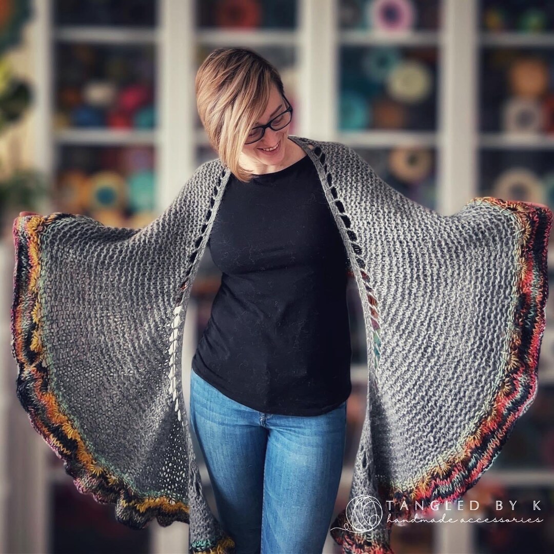 Stretch Wool Shawl, October