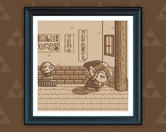 Zelda Link's Awakening Cross Stitch Pattern: Are You Proud (PDF Download)