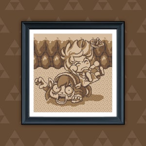 The Legend of Zelda Link&#39;s Awakening Heads Up Photograph Geek Cross Stitch Pattern Download