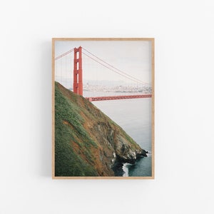 Golden Gate Bridge | Marin Headlands | San Francisco, California | Printable Wall Art | Film Photography | Downloadable Wall Art