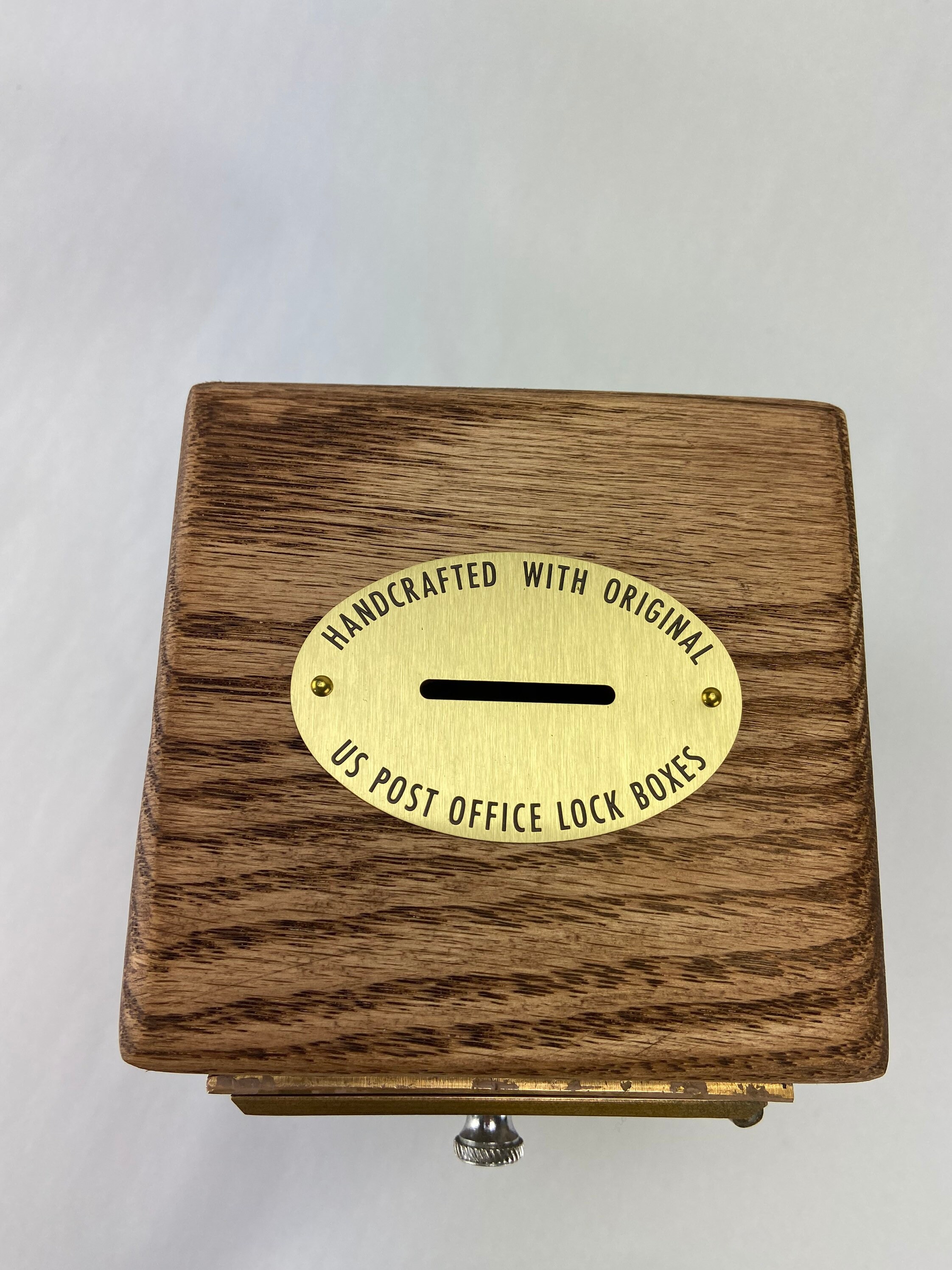 Vintage Oak Post Office Box Bank Etsy